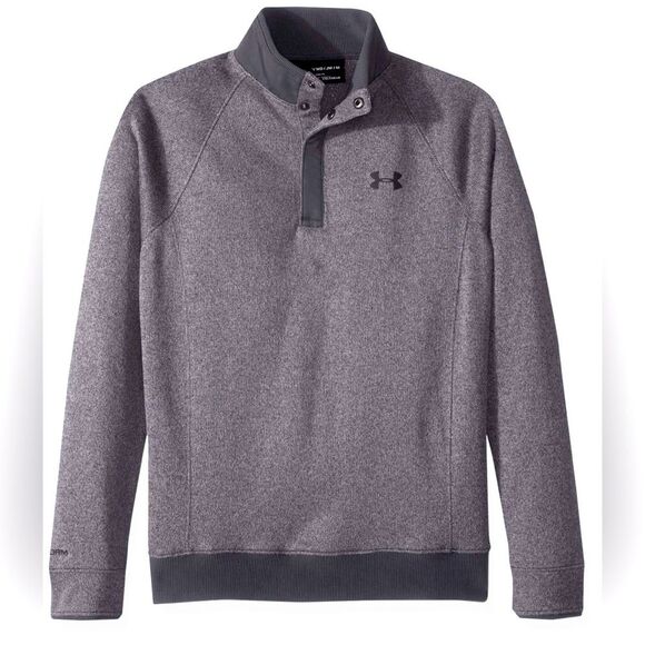 Under Armour UA Youth Boy Golf Storm Sweater Fleece 1/4 Snap Grey SZ XL - Picture 1 of 10